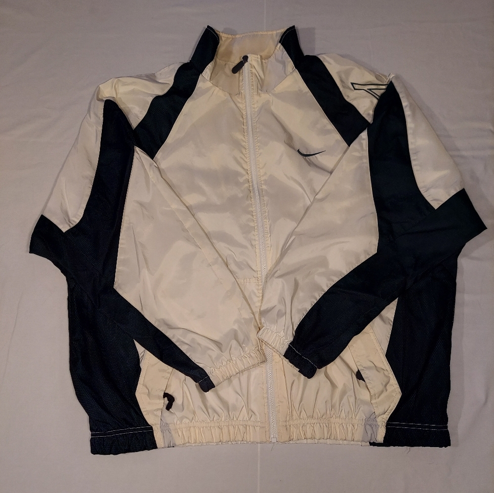 Nike Air Cream and Black Jacket